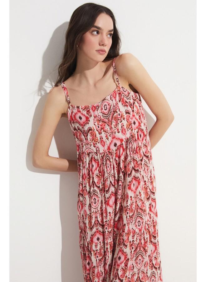JUNE Printed Tiered Maxi Dress - Image 3