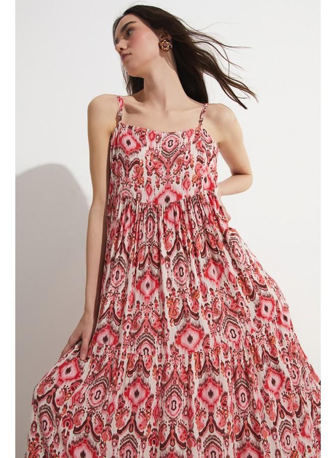JUNE Printed Tiered Maxi Dress - Image 4