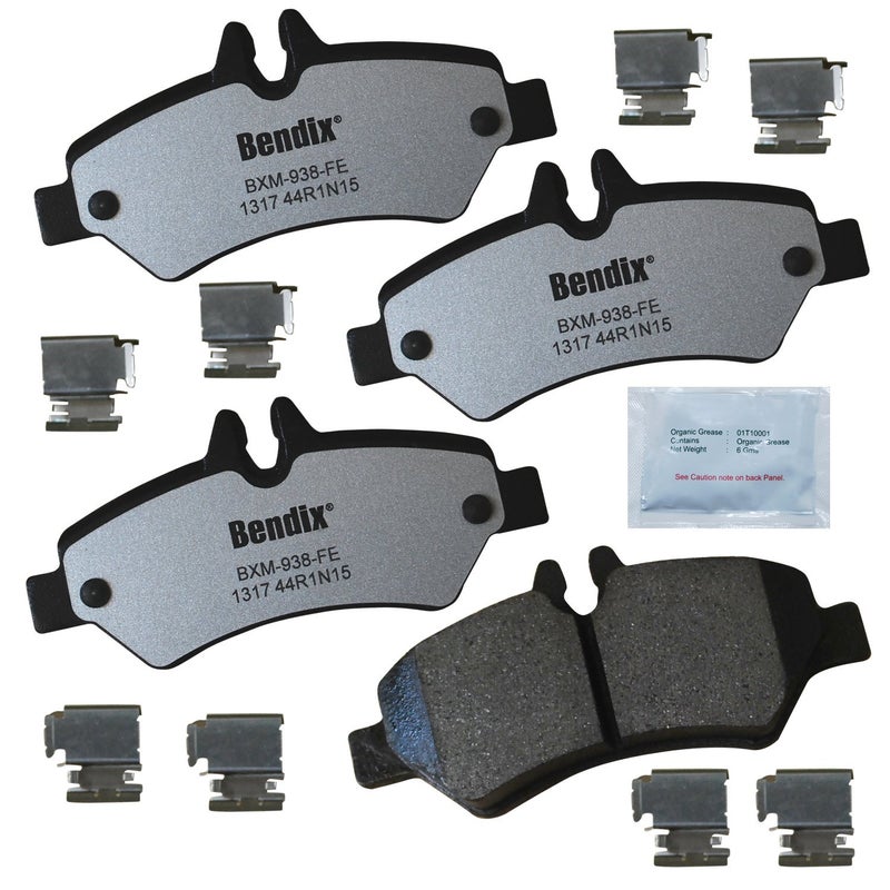 Bendix Fleet Metlok MKD1317FM Semi-Metallic Rear Brake Pads for Select Models Dodge Sprinter 2500, Freightliner 3500, Mercedes-Benz Sprinter, V250, Volkswagen Crafter Van - Image 2