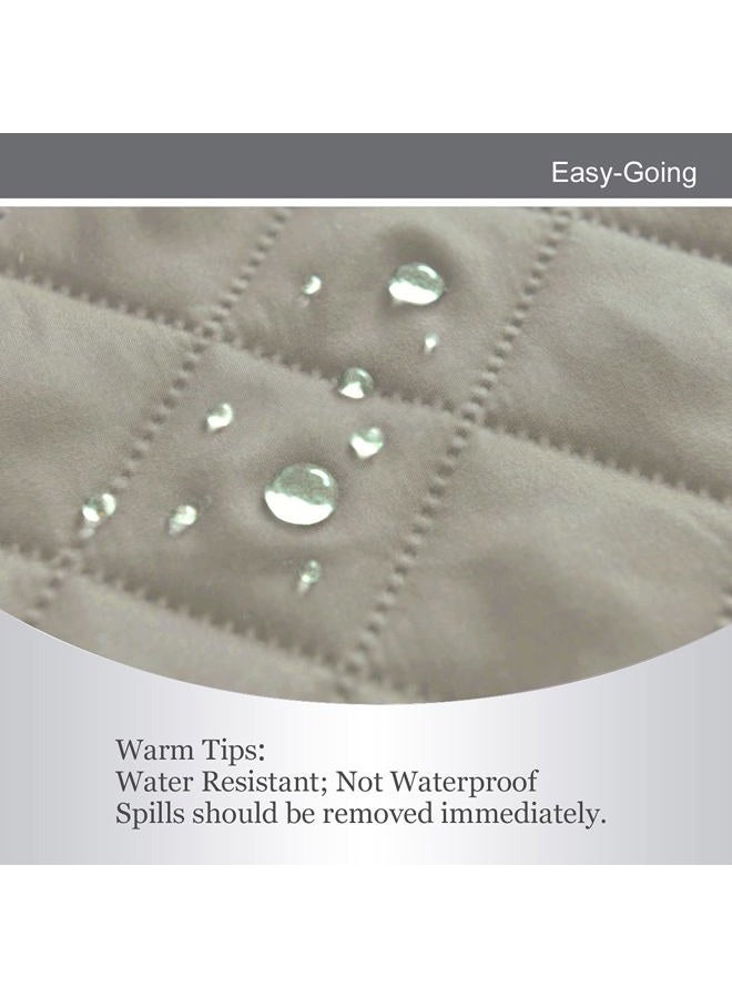 Easy-Going Recliner Chair Slipcover Reversible Sofa Cover Water Resistant Couch Cover Furniture Protector with Elastic Straps for Pets Kids Children Dog Cat (Recliner, Beige/Beige) - Image 3