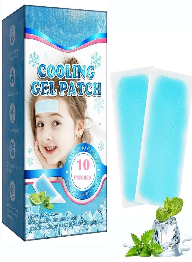 TRK hub® Cooling Relief Fever Reducer, Cooling Patches, Headache Pads for Fever Discomfort, Pain Relief, Soothing Migraine, Toothache, Fatigue, Sunstroke, Sprain (10 - Image 1