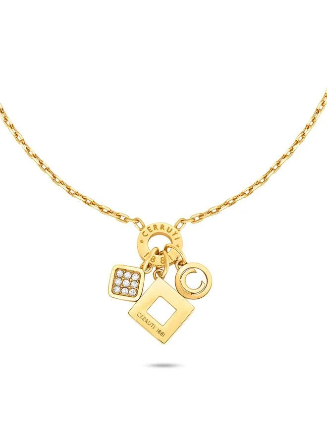 شيروتي 1881 قلادة نادية مطلية بالذهب من الفولاذ المقاوم للصدأ للنساء ٤٥٠ مم