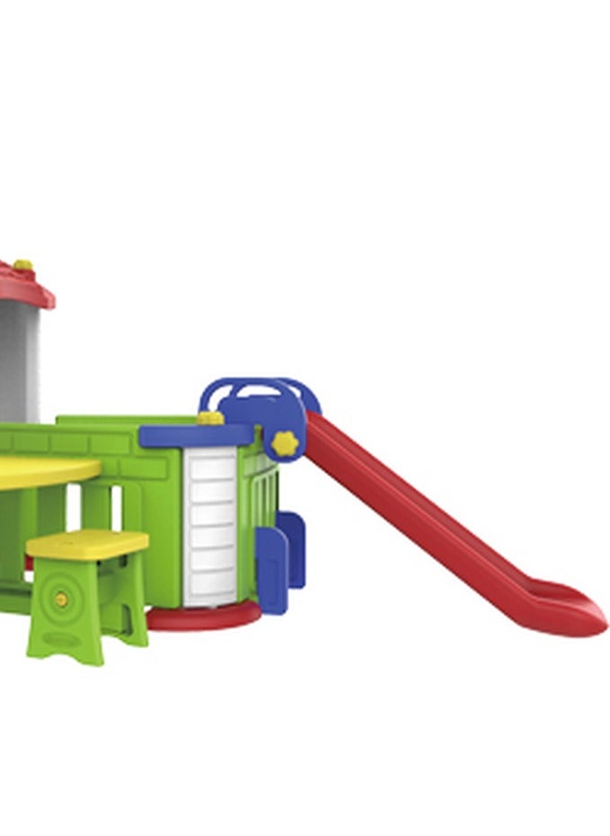 Toy Monarch - Big Happy Playhouse with slide and Chairs - Image 1