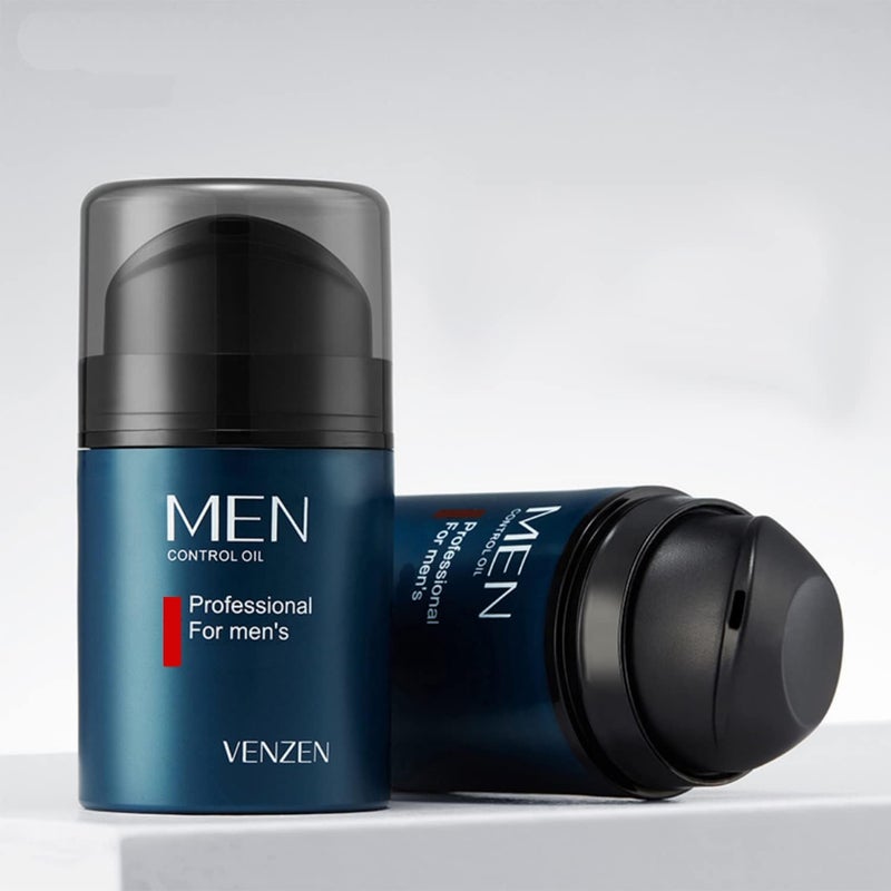 VENZEN Men Control Oil Facial Cleanser Cream Moisturizing Dry Skin Purify Smooth Toner AntiAcne AntiAging 50g176oz