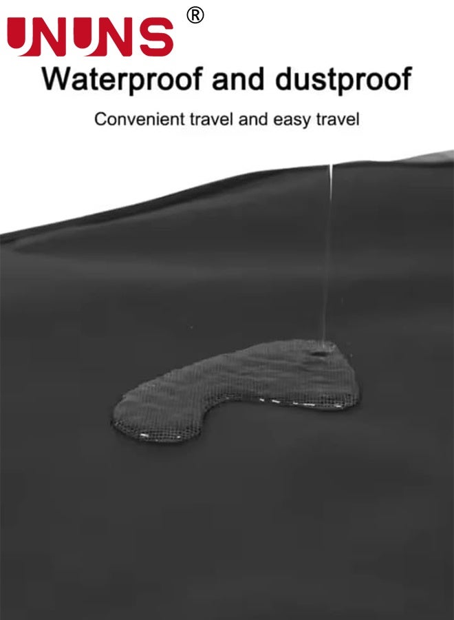 UNUNS غطاء حقائب السفر، 3 قطع أغطية حقائب غير منسوجة مضادة للغبار لحماية الحقائب أثناء السفر، مجموعة أغطية حقائب لحقائب 20 24 28 بوصة، أسود - Image 4