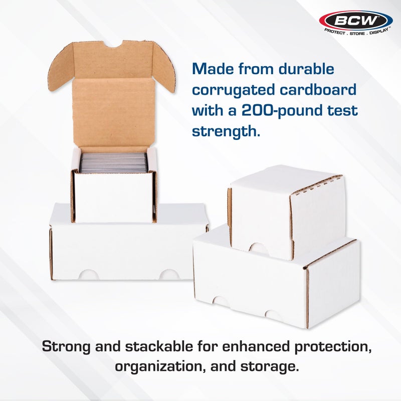 BCW 400 Count Trading Card Storage Box - 4ct | Cardboard Organizer for Baseball  Basketball  Football Cards  MTG  Pokemon | Card Game Storage & Protection | Card Storage Box | Assembly Required - Image 4