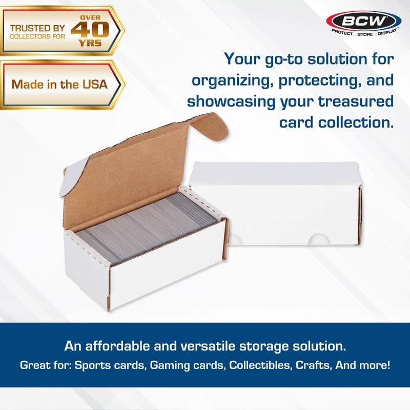 BCW 400 Count Trading Card Storage Box - 4ct | Cardboard Organizer for Baseball  Basketball  Football Cards  MTG  Pokemon | Card Game Storage & Protection | Card Storage Box | Assembly Required - Image 2