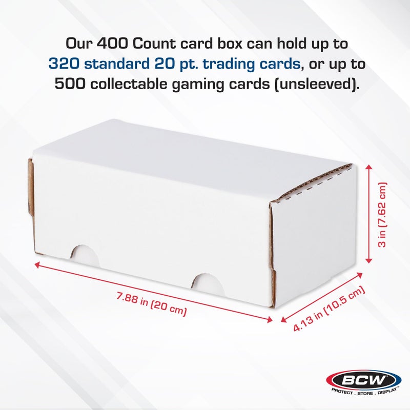 BCW 400 Count Trading Card Storage Box - 4ct | Cardboard Organizer for Baseball  Basketball  Football Cards  MTG  Pokemon | Card Game Storage & Protection | Card Storage Box | Assembly Required - Image 3