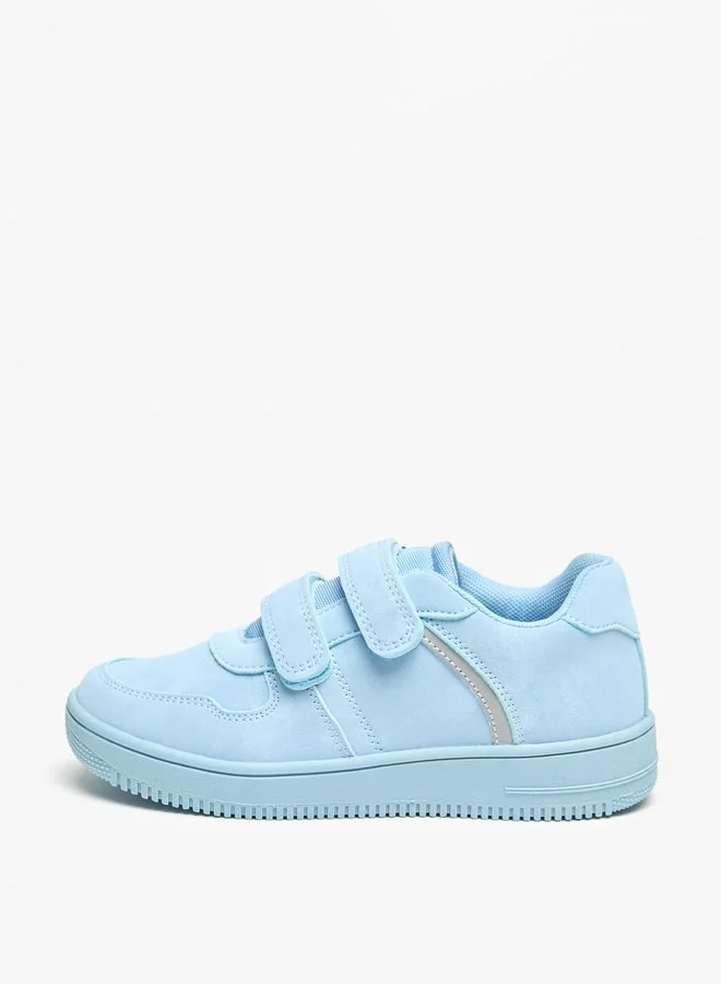 JUNIORS Panelled Sneakers with Hook and Loop Closure