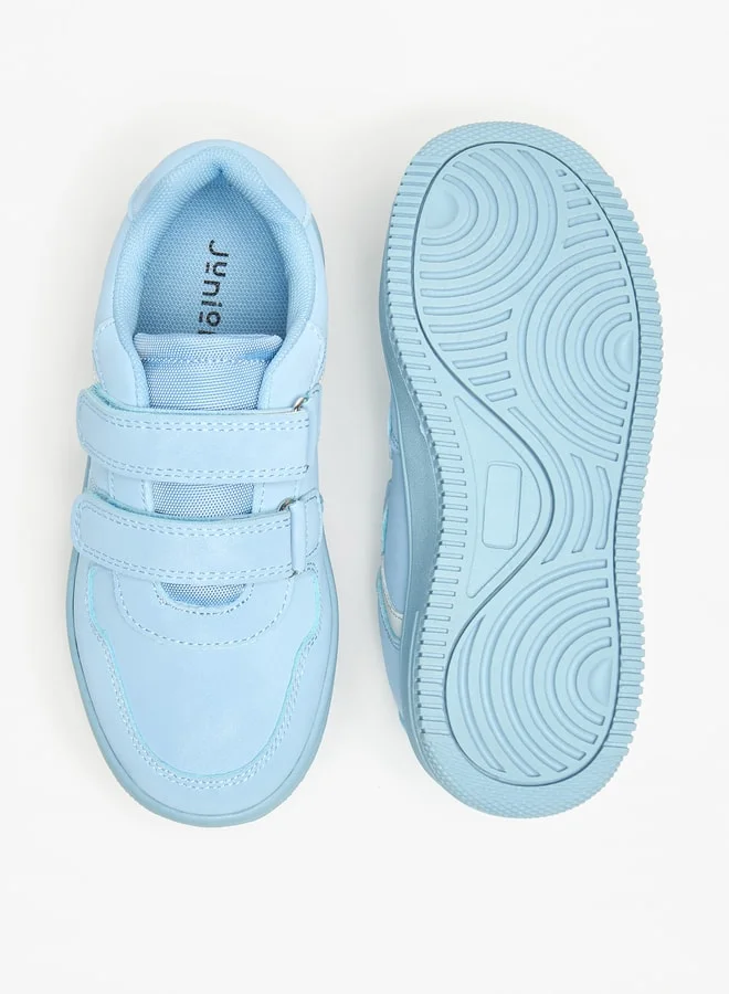 JUNIORS Panelled Sneakers with Hook and Loop Closure