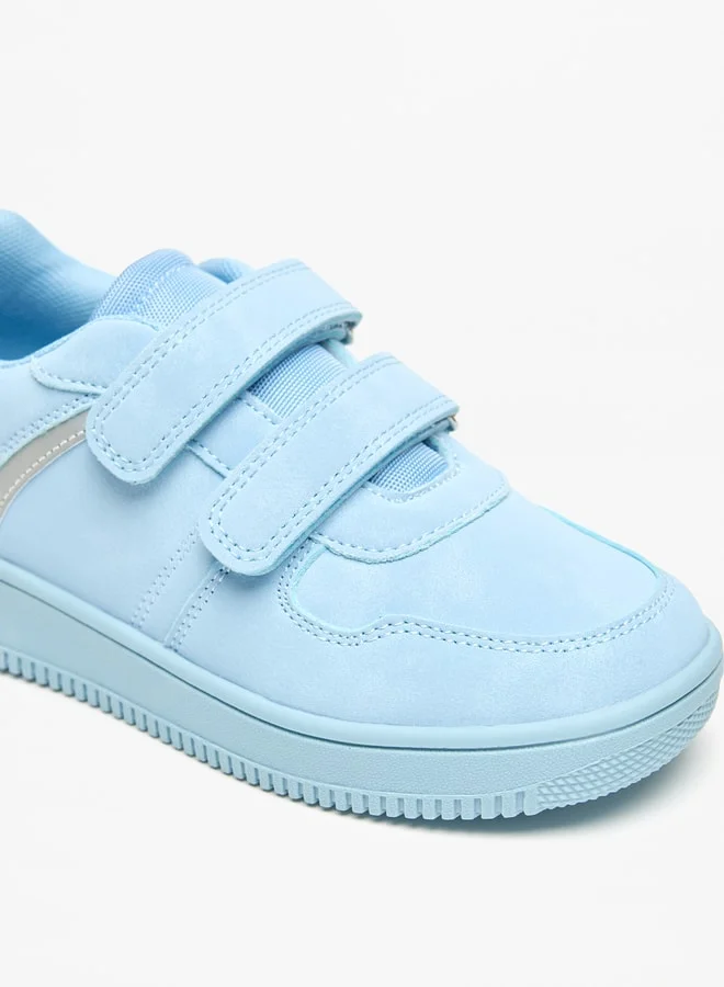 JUNIORS Panelled Sneakers with Hook and Loop Closure