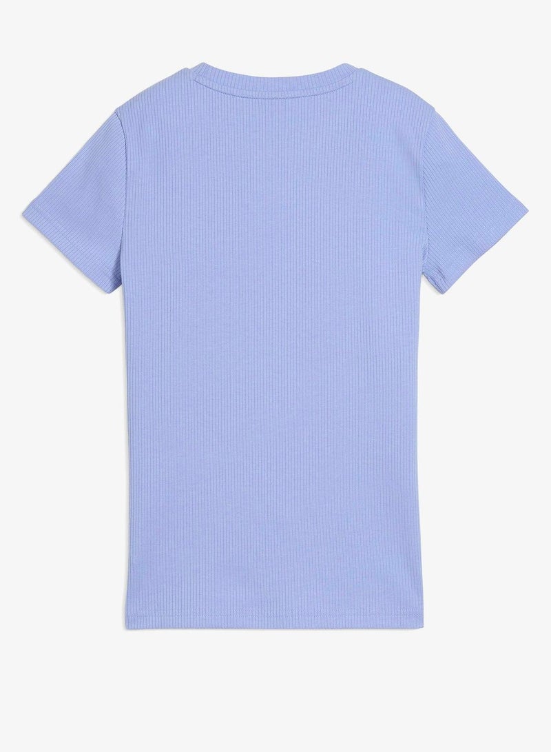 PUMA Youth Essential Elevated Ribbed Slim T-Shirt - Image 2