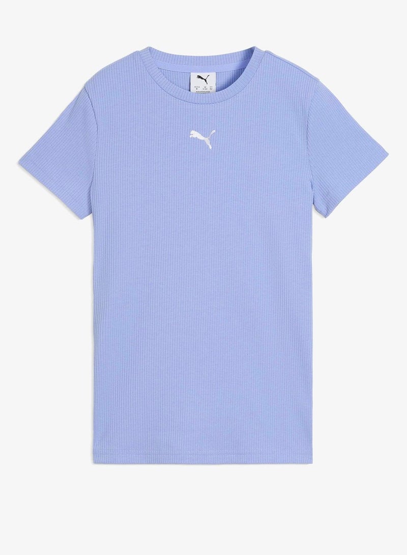 PUMA Youth Essential Elevated Ribbed Slim T-Shirt - Image 1