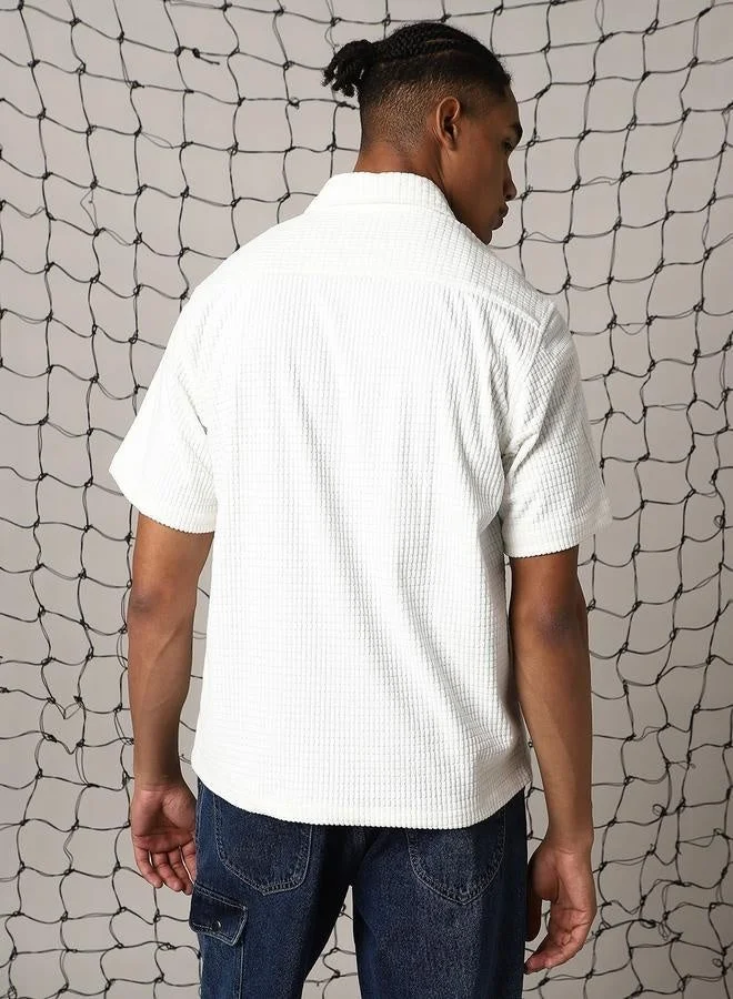 هوبرهولمي قميص أبيض رجالي كلاسيكي أنيق