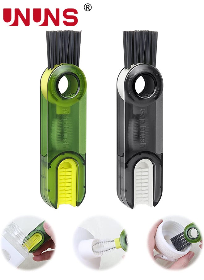 UNUNS 2PCS 3 in 1 Cleaning Brush,Cup Lid Cleaning Brush Set,Bottle Cleaning Brushes,Cup Brushes Bottle Brushes,Multi-Functional Crevice Cleaning Brush  - Image 1