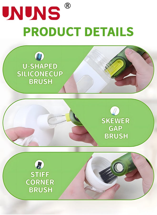 UNUNS 2PCS 3 in 1 Cleaning Brush,Cup Lid Cleaning Brush Set,Bottle Cleaning Brushes,Cup Brushes Bottle Brushes,Multi-Functional Crevice Cleaning Brush  - Image 4
