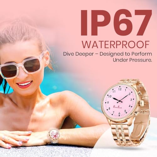 PunnkFunnk GEN 12 Smart Watch Specially Made for Girls & Womens Music Smartwatch with Golden Strap | 1.30 Inch Amoled Sunlight Proof Display (Diamond Gold) - Image 3