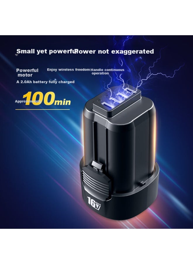 DONG Cheng Dongcheng 16v Brushless Electric Drill, Dual 2.0ah Batteries, Household Rechargeable Electric Screwdriver, Lithium Battery, Dcjz1603e - Image 2