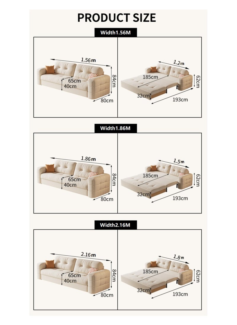 Organized Home High-end technology flannel sofa bed dual-purpose foldable small apartment living room multifunctional 2024 new  - Image 5