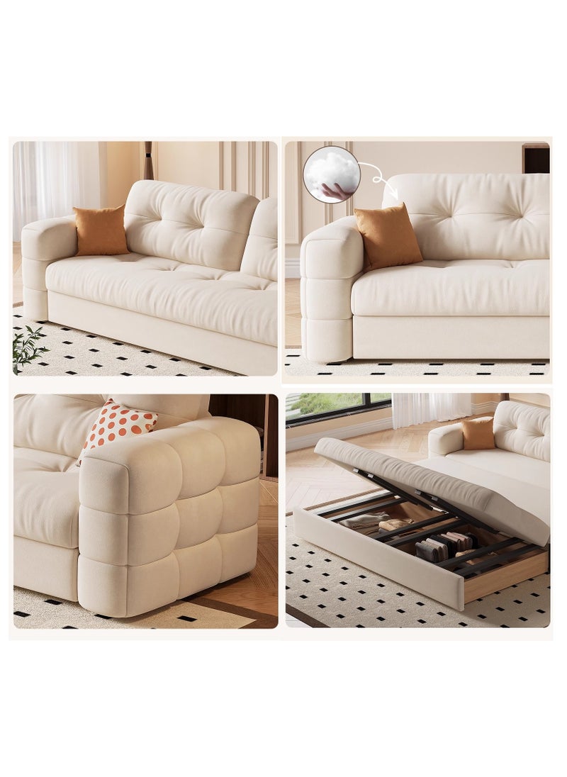 Organized Home High-end technology flannel sofa bed dual-purpose foldable small apartment living room multifunctional 2024 new  - Image 4