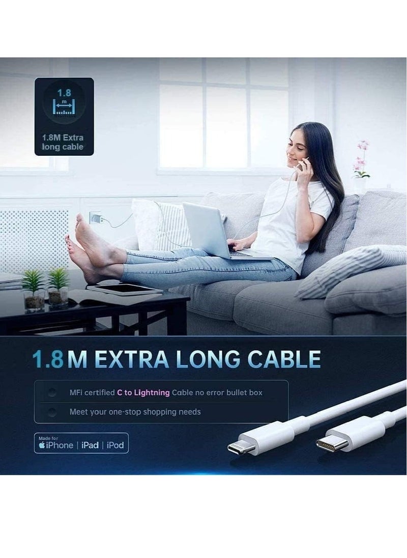 Generic [Apple MFi Certified] USB-C to Lightning Cable 20W, 2 Pack 6.6FT Power Delivery Fast Charging Data Sync Type C PD Quick Charger Compatible with iPhone 12/12 Pro/11/XS/XR/X 8/iPad/AirPods Pro  - Image 5