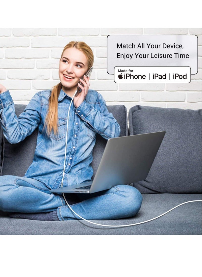 [Apple MFi Certified] USB-C to Lightning Cable 20W, 2 Pack 6.6FT Power Delivery Fast Charging Data Sync Type C PD Quick Charger Compatible with iPhone 12/12 Pro/11/XS/XR/X 8/iPad/AirPods Pro