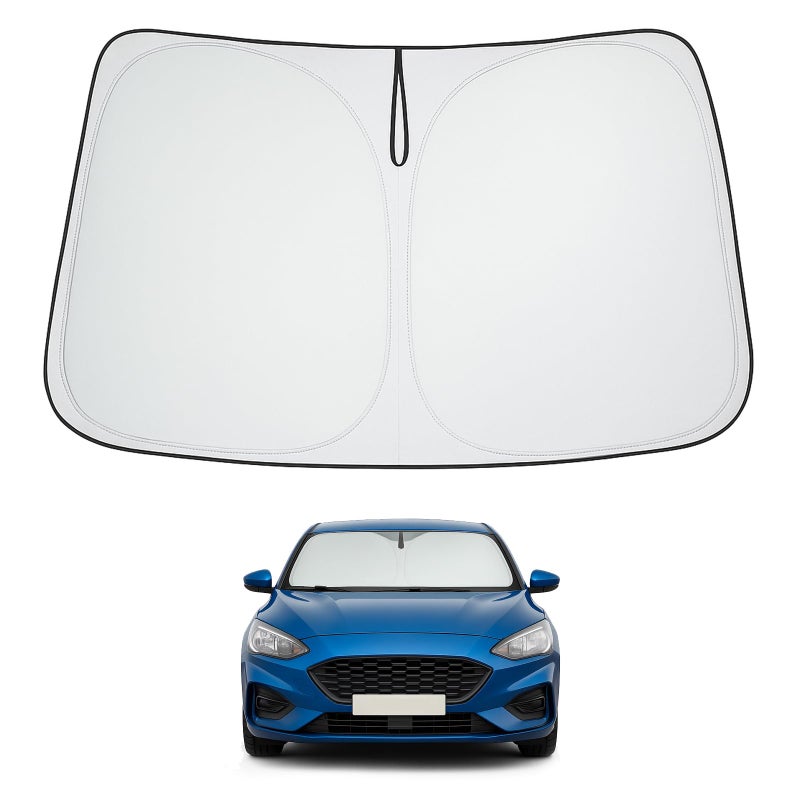 Proadsy Front Windshield Sun Shade Foldable Sunshade Protector Custom Fit 20122018 Ford Focus S RS ST SE SEL Titanium Electric Sedan Hatchback Accessories 2025 Upgrade
