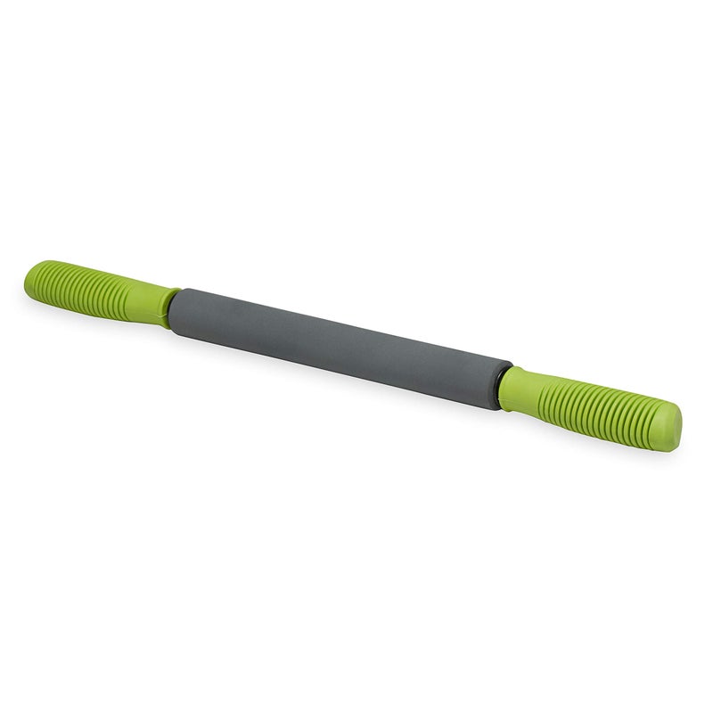 Gaiam Restore Massage Stick Roller - (Dimensions: 19"L) Foam Cushioned Performance Hand Held Muscle Massager | Comfort Grip Handles | Solid Steel Construction - Image 1