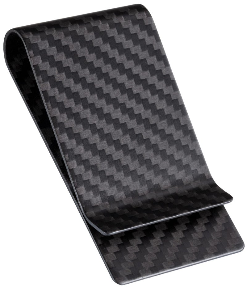 SERMAN BRANDS Carbon Fiber Money Clip for Men Slim RFID Money Clip Wallet Minimalist Front Pocket EDC Wallet Cash Holder Credit Card Holder 100 Real Carbon Fiber Wallet - Image 3
