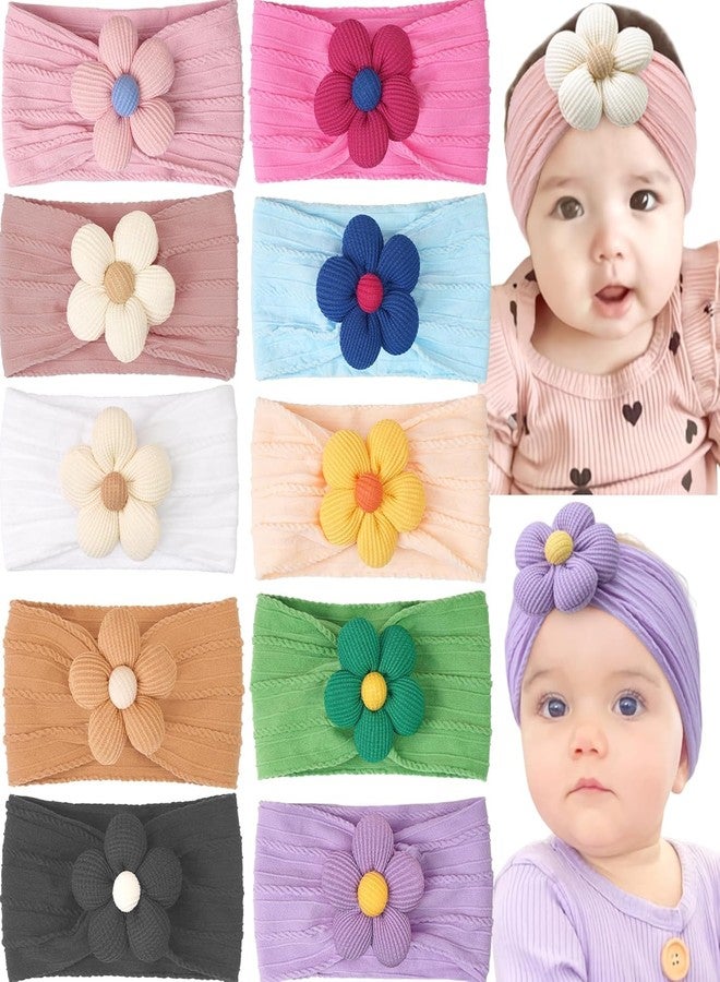 BAKEFY - 6 Colors Baby Flower Headbands Baby Girls Nylon Headband Soft Hairbands Hair Accessories for Newborn Infant Toddler Kids - Image 1