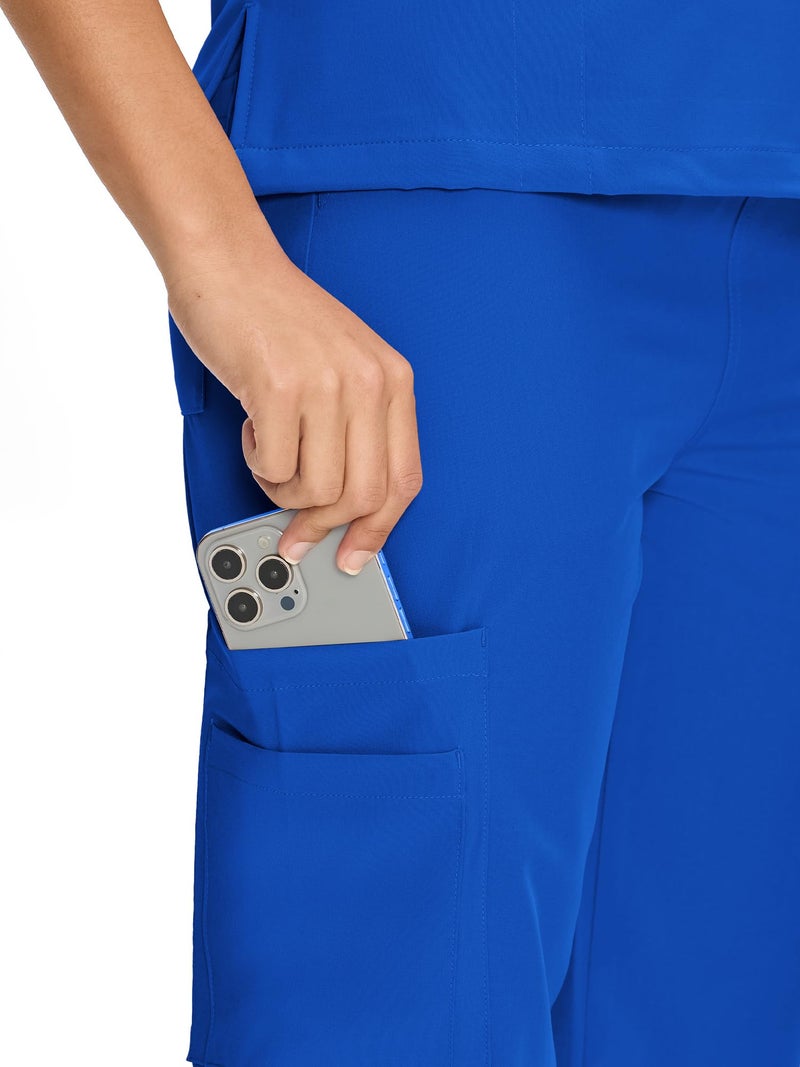 COZYFIT Scrubs for Women Set Medical Uniform - V-Neck Top & Straight Leg Pants with 9 Pockets, Unisex Workwear COZY SCRUBS, Royal Blue, S - Image 5
