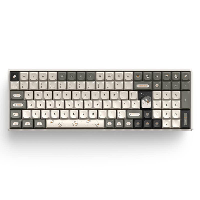 iQunix F97 Hitchhiker Wireless Mechanical Keyboard (UK Layout), Wireless 2.4GHz /Bluetooth 5.1/Wired USB-C Gaming Keyboard 101 Keys, PBT Keycaps Hot-Swappable Cherry MX Reds - Image 1