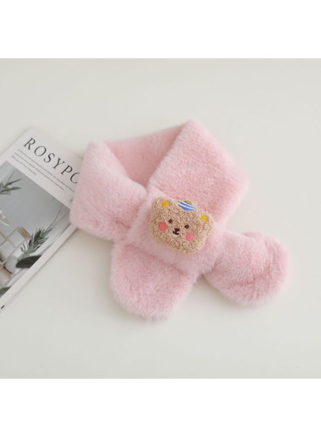 New Children's Scarf Autumn And Winter Plush Baby Scarf Parent-child Imitation Rabbit Fur Scarf Cartoon Scarf Children