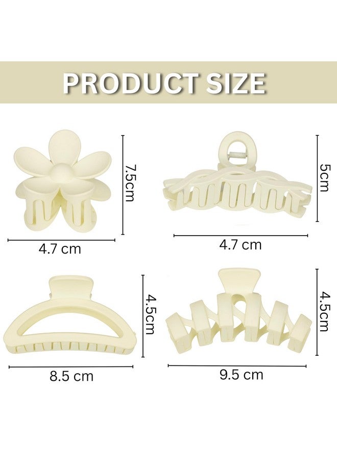 Lupro Large Hair Claw Clip Set for Women & Girls Thick, Long Hair Styling Clips, Aesthetic Korean Plastic Clutcher, Durable & Non-Slip, Perfect for Updos & Daily Use (8pcs) - Image 2