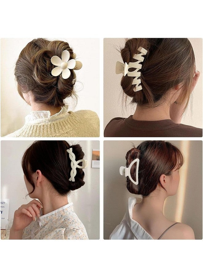 Lupro Large Hair Claw Clip Set for Women & Girls Thick, Long Hair Styling Clips, Aesthetic Korean Plastic Clutcher, Durable & Non-Slip, Perfect for Updos & Daily Use (8pcs) - Image 3