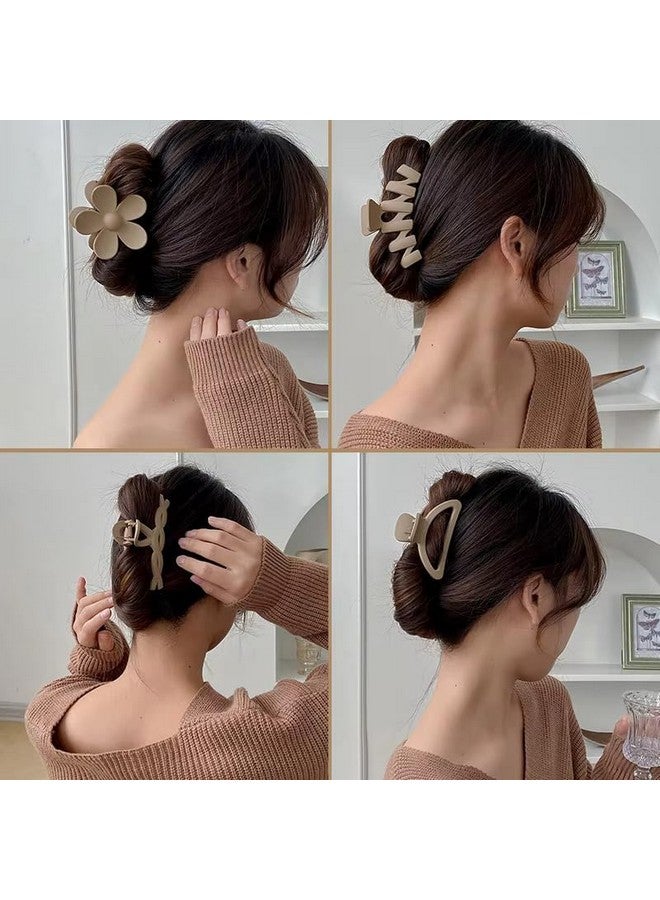 Lupro Large Hair Claw Clip Set for Women & Girls Thick, Long Hair Styling Clips, Aesthetic Korean Plastic Clutcher, Durable & Non-Slip, Perfect for Updos & Daily Use (8pcs) - Image 4