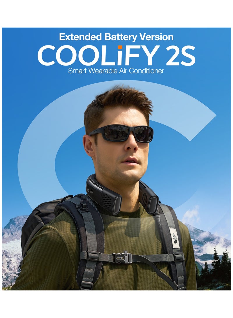 مكيف الهواء COOLIFY 2S للرقبة، يبرد 30 درجة فهرنهايت في 1 ثانية، مروحة محمولة قوية، مكيف هواء وسخان شخصي بسرعة 3، تحكم عبر التطبيق، قابل لإعادة الشحن، أسود نجمي - Image 5