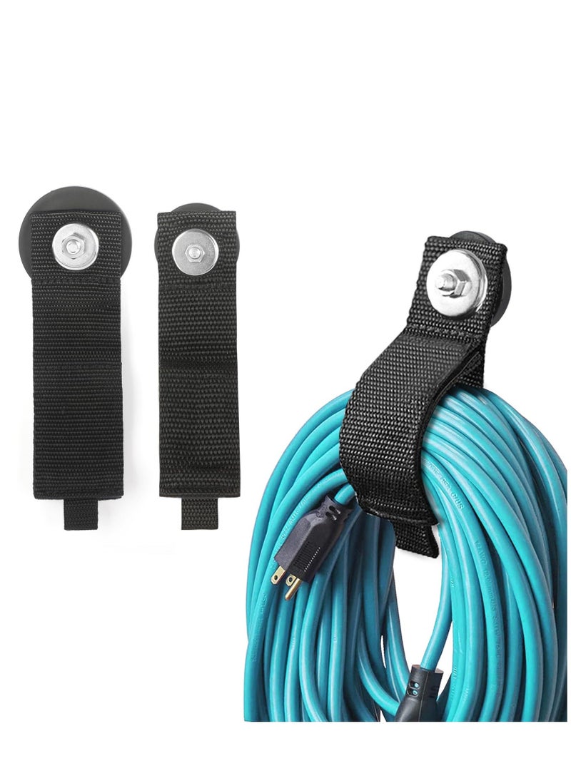 3 Pack Heavy Duty Magnetic Hook Straps for Extention Cords, 2.6-inch Magnet Hooks Heavy Duty Magnetic Hangers Cable Straps Holder Stick to Metal Pegboard, Great for Storage Wires Cords Hoses - Image 1
