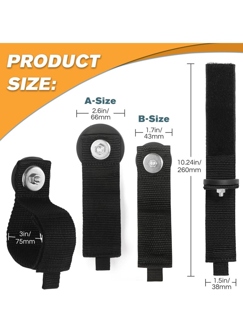 3 Pack Heavy Duty Magnetic Hook Straps for Extention Cords, 2.6-inch Magnet Hooks Heavy Duty Magnetic Hangers Cable Straps Holder Stick to Metal Pegboard, Great for Storage Wires Cords Hoses - Image 2