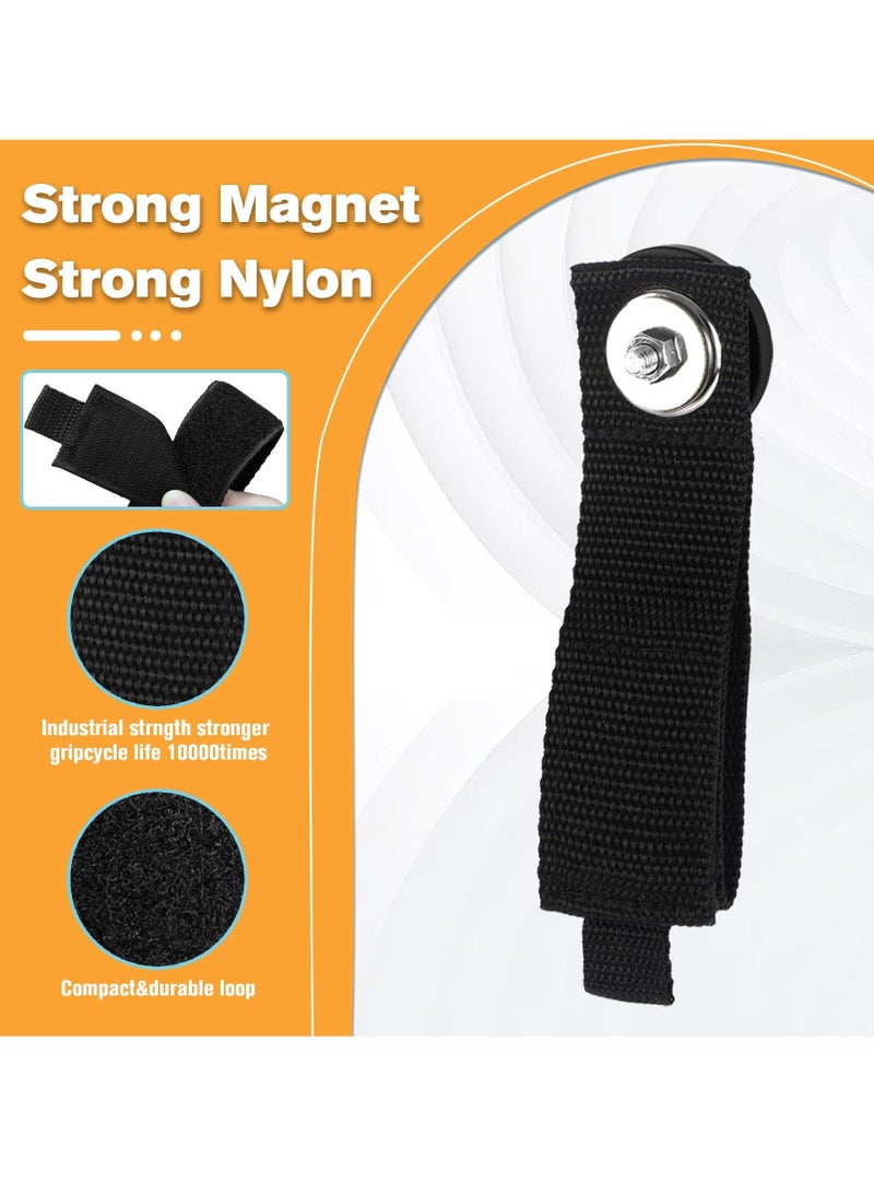 3 Pack Heavy Duty Magnetic Hook Straps for Extention Cords, 2.6-inch Magnet Hooks Heavy Duty Magnetic Hangers Cable Straps Holder Stick to Metal Pegboard, Great for Storage Wires Cords Hoses - Image 3