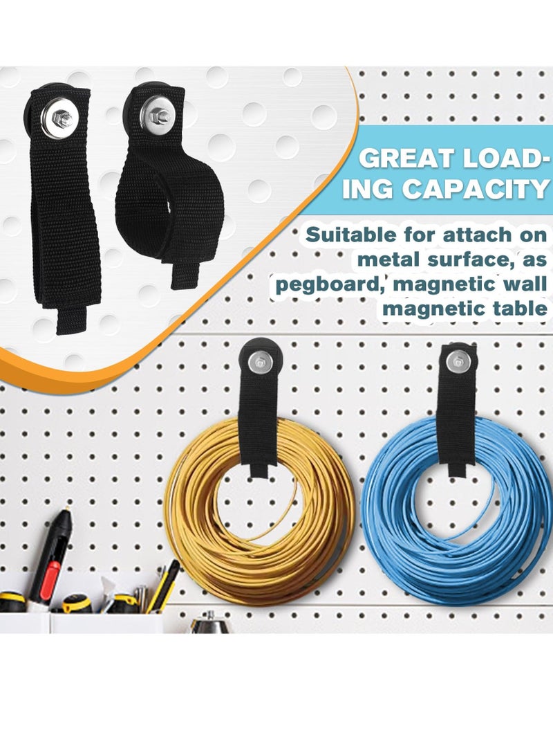 3 Pack Heavy Duty Magnetic Hook Straps for Extention Cords, 2.6-inch Magnet Hooks Heavy Duty Magnetic Hangers Cable Straps Holder Stick to Metal Pegboard, Great for Storage Wires Cords Hoses - Image 5