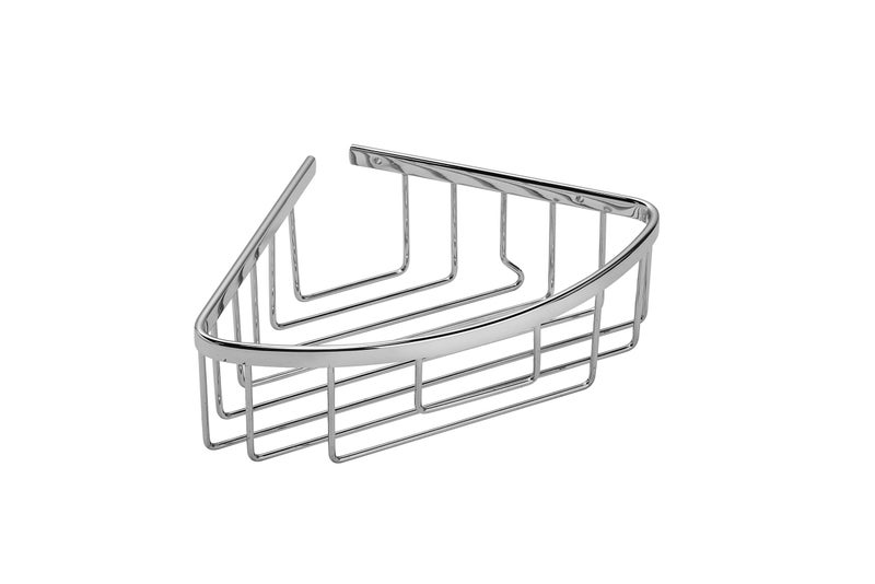 Croydex QM785941 Slimline Aluminium Corner Bathroom Storage Basket Shower Caddy Lifetime Rust Free Guarantee Silver