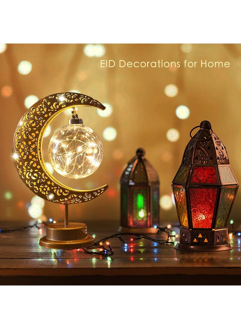 YOUGE Moon Lamp,Ramadan Decorations for Home,Eid Mubarak Decorations,Ramadan Lights Decorations,Enchanted Lunar Lamp,Ramadan Home Table Decor,Galaxy Light,Moon Night Light,Battery Operated Lamp - Image 2