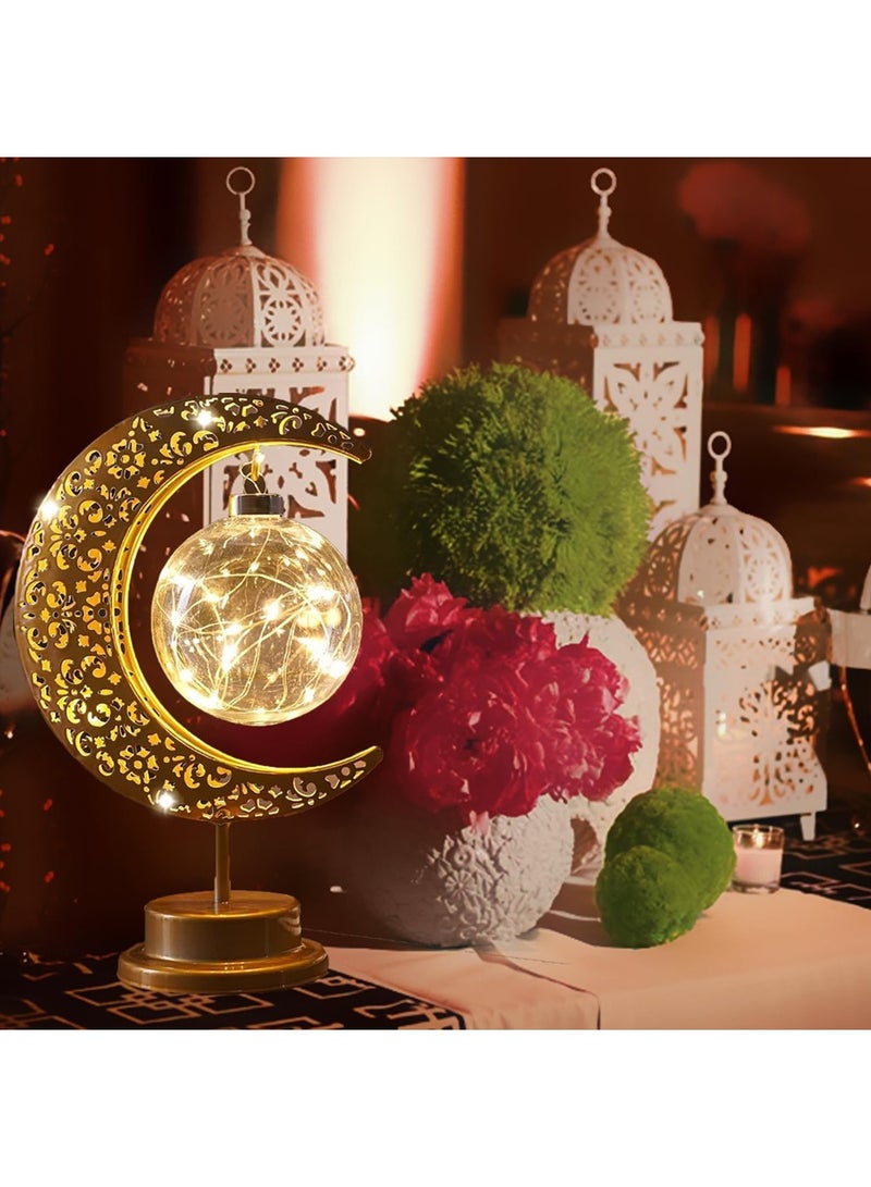 YOUGE Moon Lamp,Ramadan Decorations for Home,Eid Mubarak Decorations,Ramadan Lights Decorations,Enchanted Lunar Lamp,Ramadan Home Table Decor,Galaxy Light,Moon Night Light,Battery Operated Lamp - Image 5