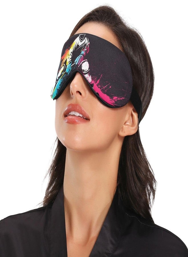 KUEJOP Sleep Masks Colorful Hockey Player Eye Cover for Sleeping - Image 3