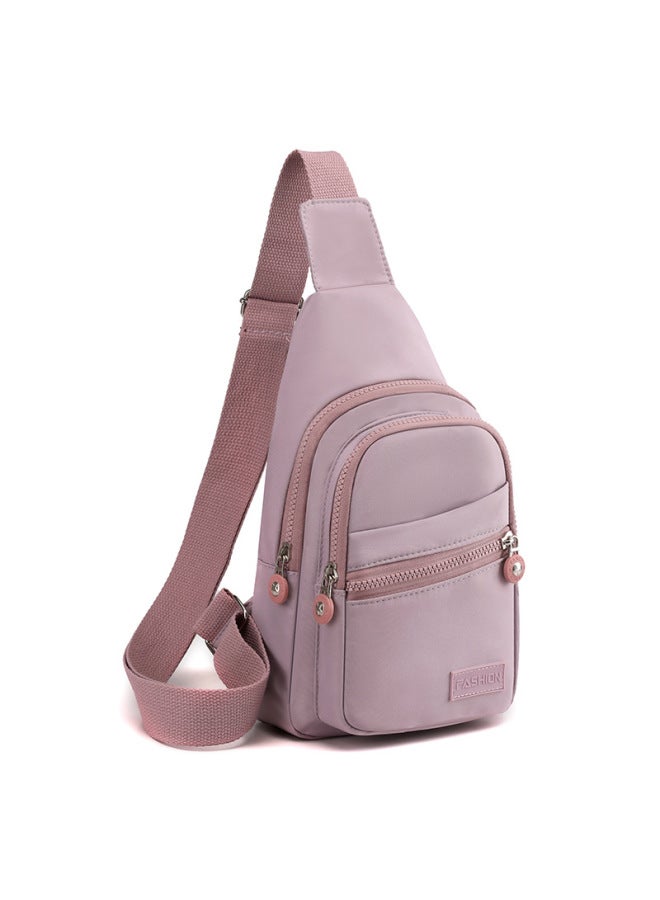 Chest Bag Women's Casual Travel Shoulder Bag Lightweight Nylon Cloth Bag Fashion Korean Style Chest Bag Messenger Bag Backpack-Color:Colorful Thorns - Image 5