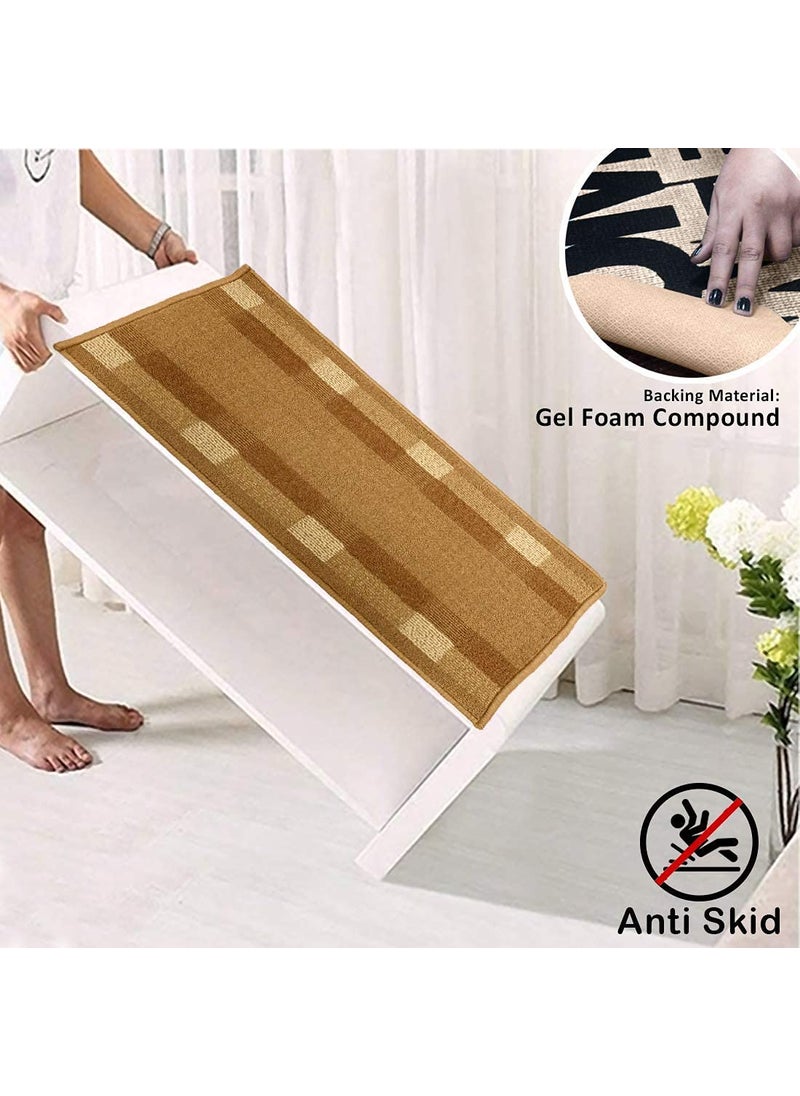 Status Contract Status Contract Polypropylene Anti Slip Floor Door Mat in Home Kitchen Office Entrance Mats (45X70 Cm, Beige)  - Image 4