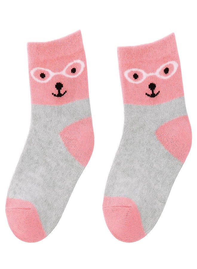 CUTEABLY جوارب أطفال لطيفة، تصميم حيوانات كرتونية، عبوة متعددة الألوان، مقاس حديثي الولادة (بوصة، العمر، 0 شهر، 6 أشهر، 2، متعدد الألوان) - Image 3