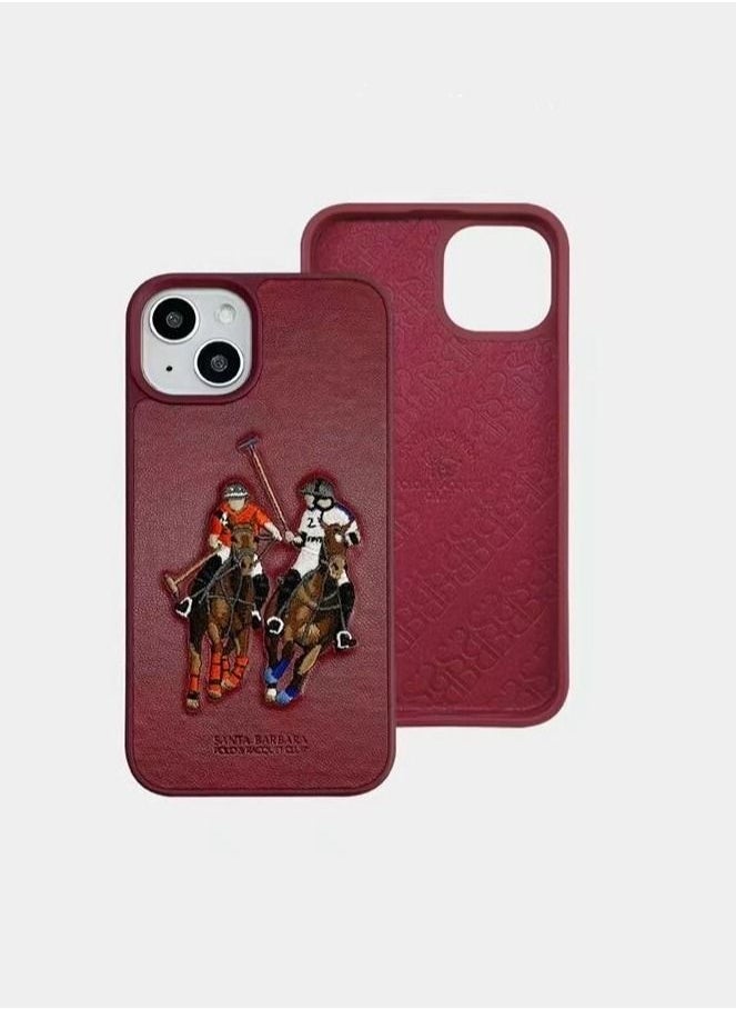 SANTA BARBARA POLO & RACQUET CLUB - Jockey Series, Back Case Cover for iPhone 13 Pro (RED) - Image 1