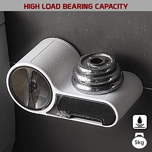 Zeinwap Self Adhesive Magic Sticker Series Waterproof Toilet Paper Holder/Tissue Roll Holder Plastic Material (White,Pack of 1) - Image 4